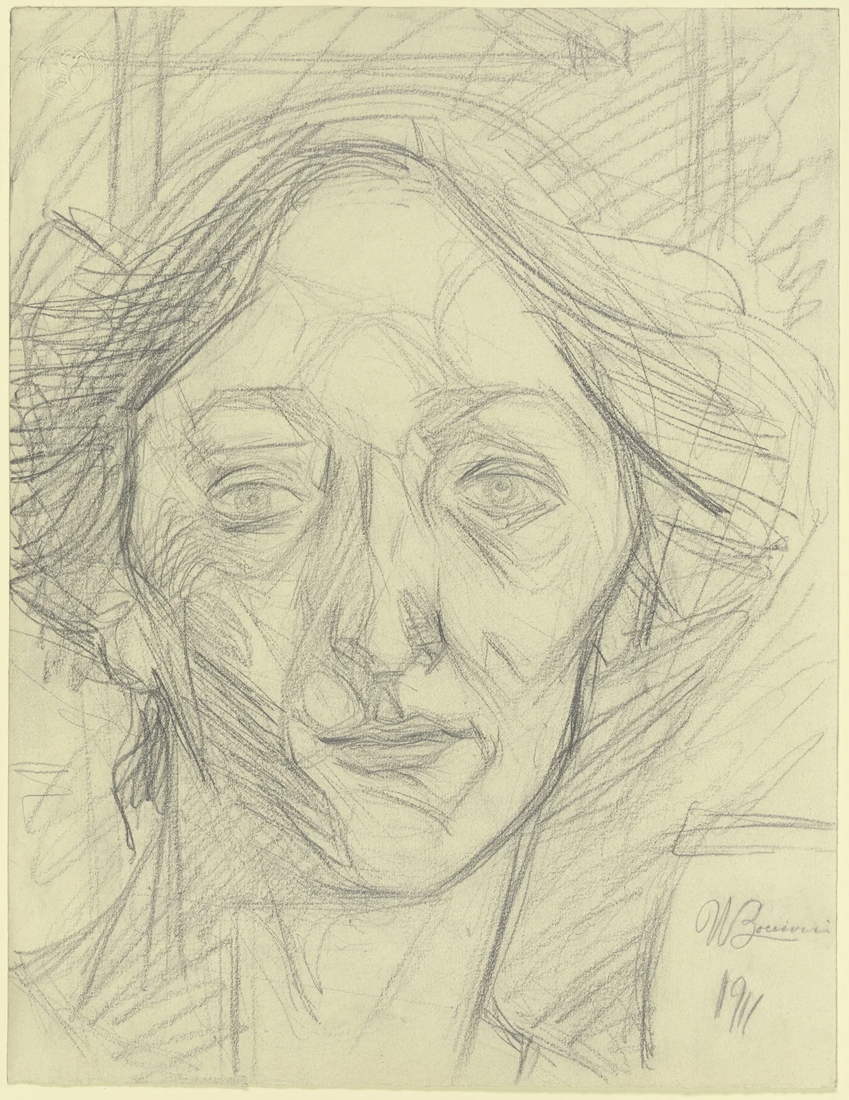 Woman’s head av Umberto Boccioni