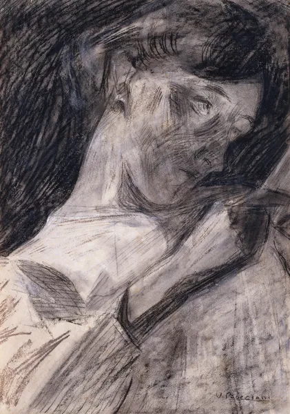 Young Woman Reading (Ines) av Umberto Boccioni