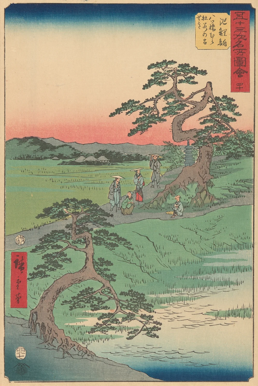 Chiriu, 1855 av Utagawa Hiroshige