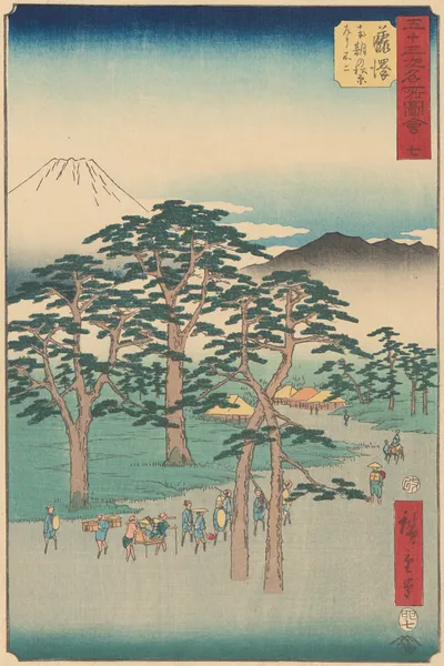 Fujisawa, 1855 av Utagawa Hiroshige