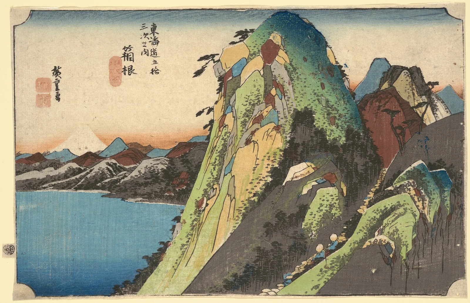 Hakone; The Lake (Kosui) av Utagawa Hiroshige
