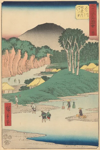 Kakegawa, 1855 av Utagawa Hiroshige