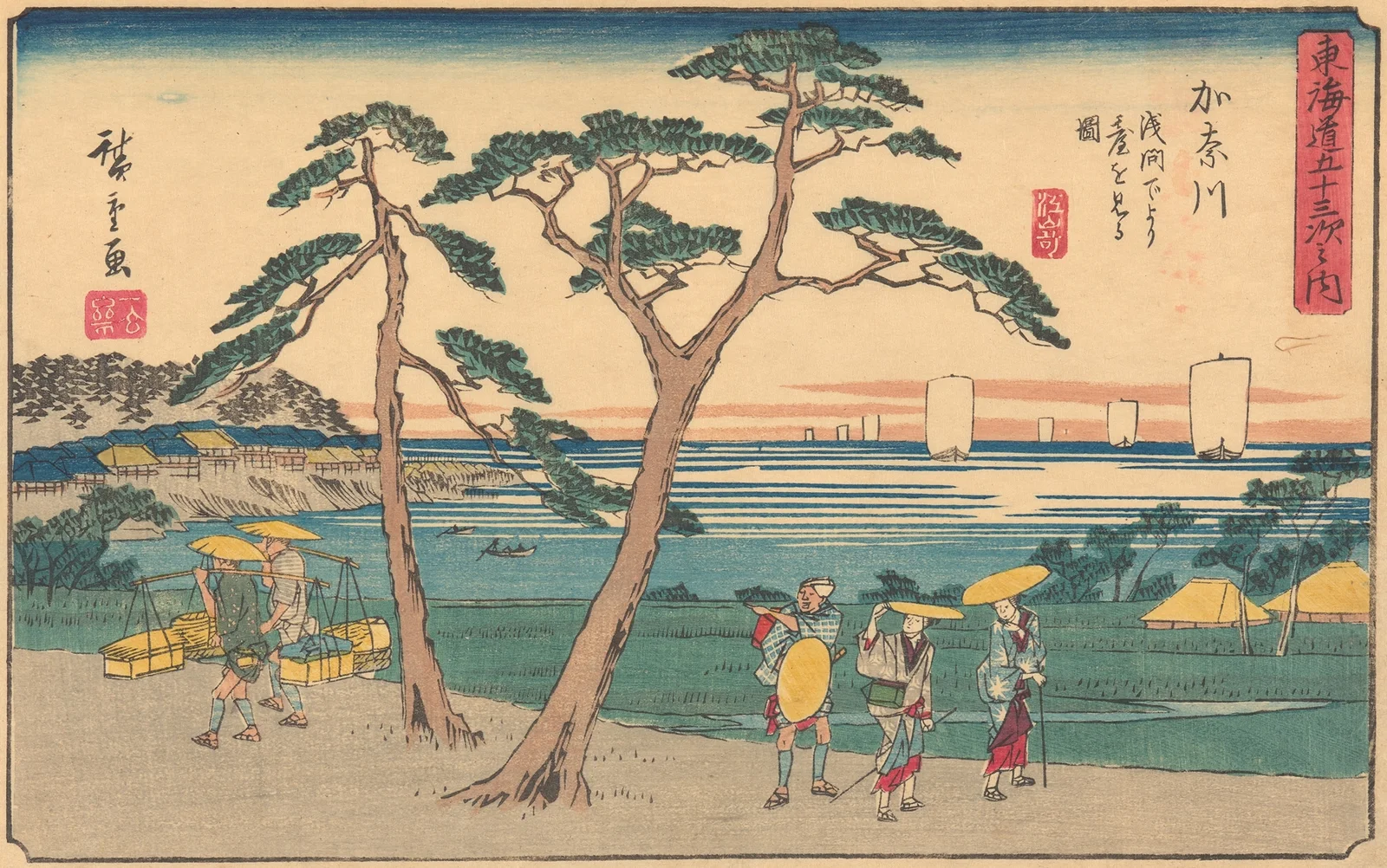 Kanagawa, 1841 av Utagawa Hiroshige