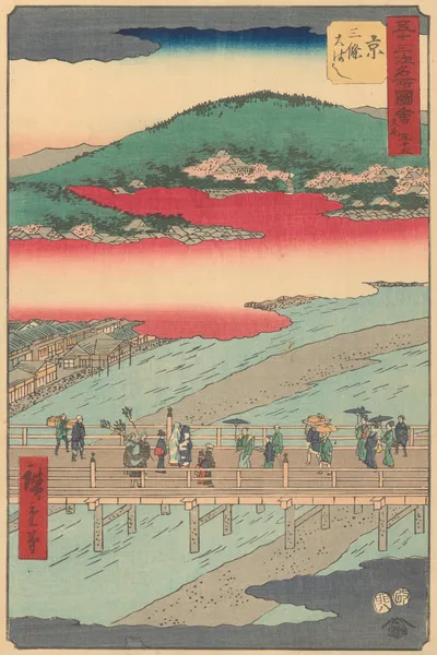 Kyoto, 1855 av Utagawa Hiroshige