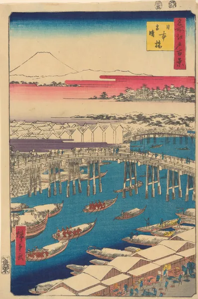Nihonbashi; Clearing Weather after Snow (Nihonbashi Yukibare) av Utagawa Hiroshige