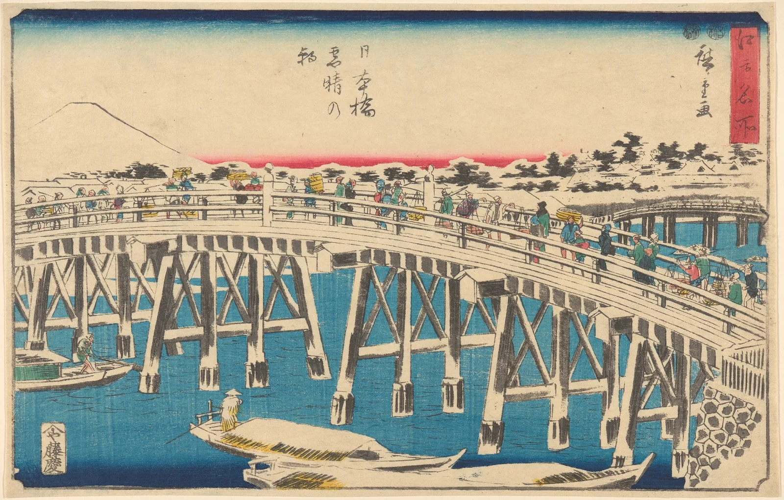 Nihonbashi in Snow av Utagawa Hiroshige