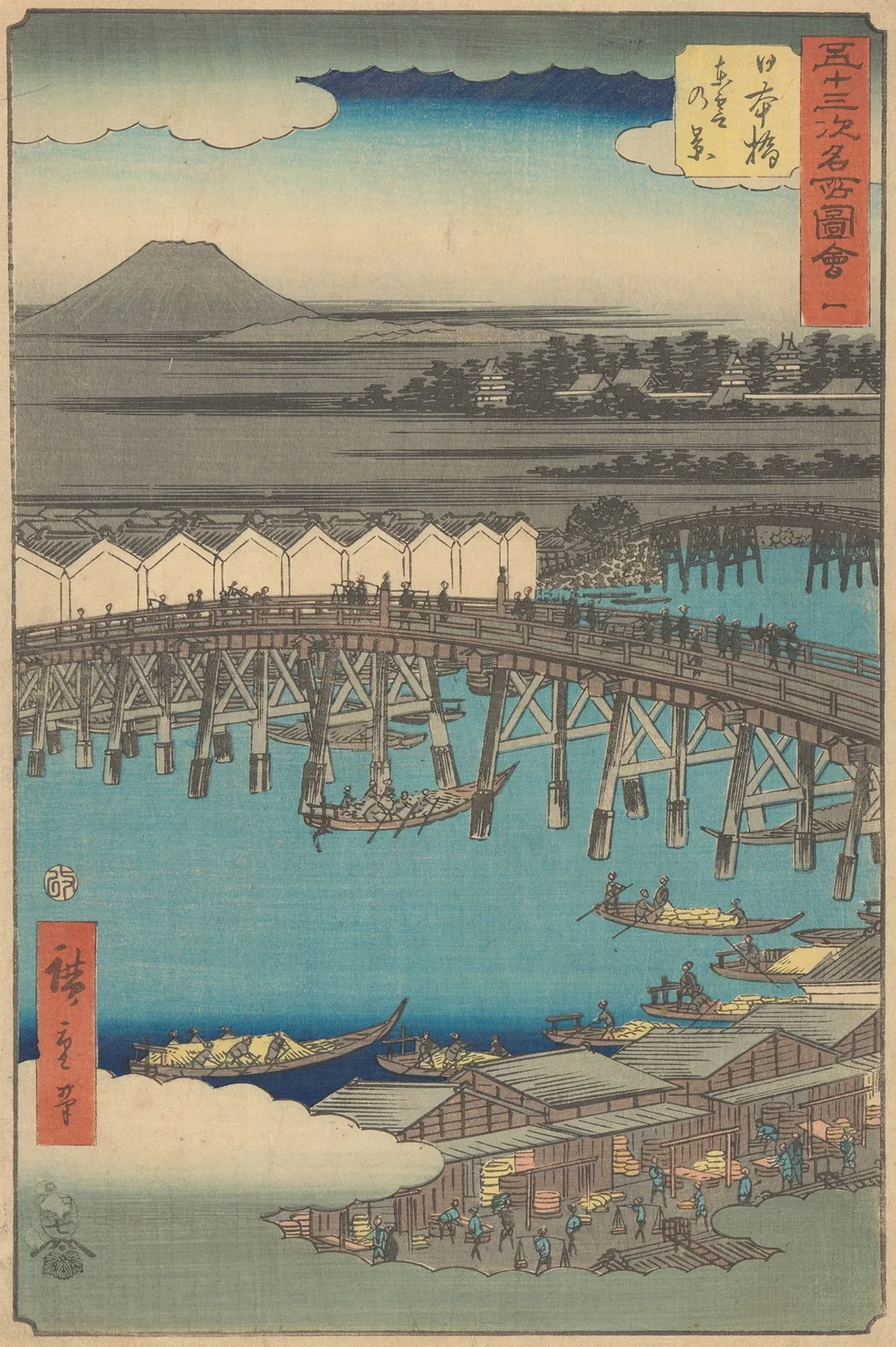 Nihonbashi av Utagawa Hiroshige