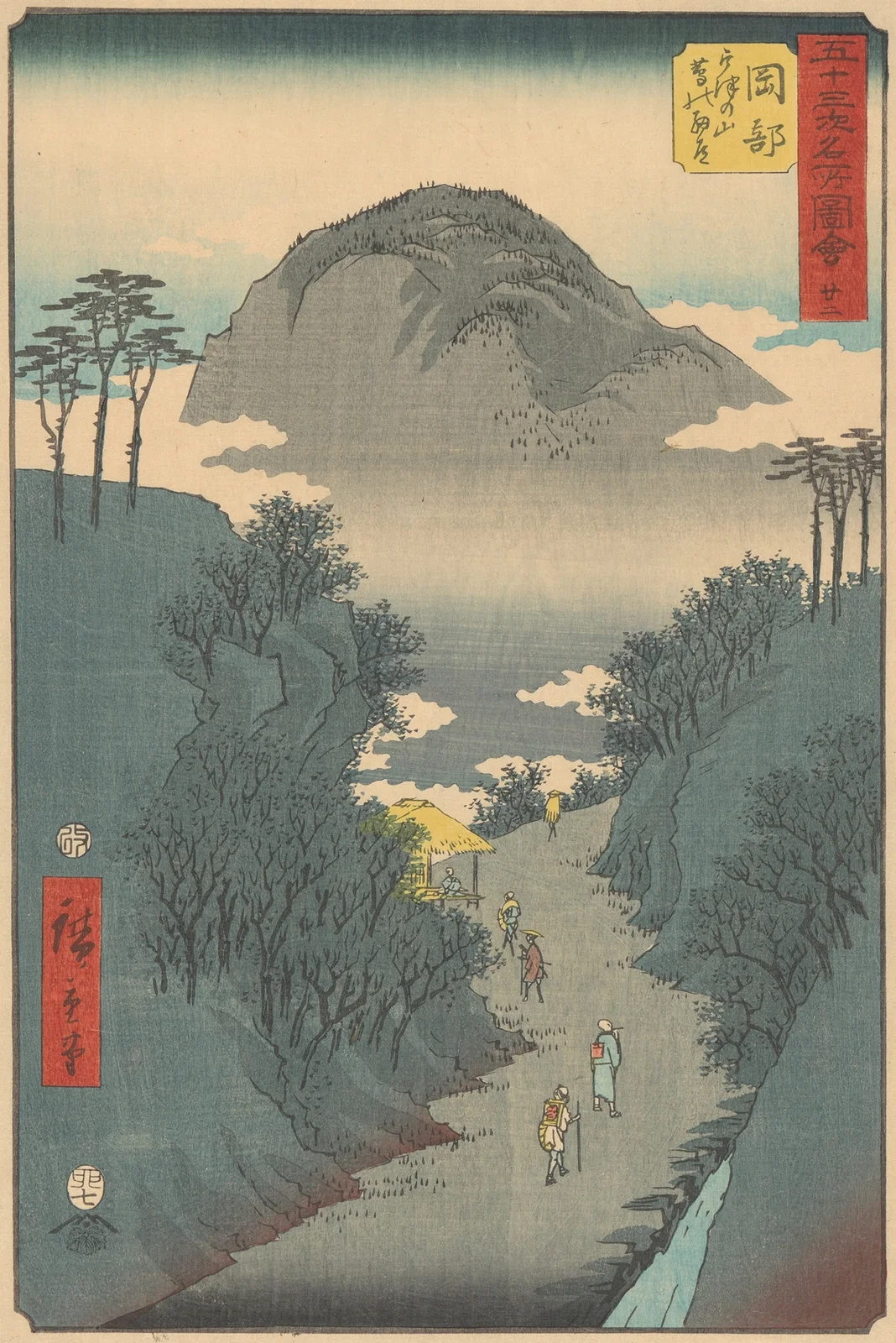 Okabe av Utagawa Hiroshige