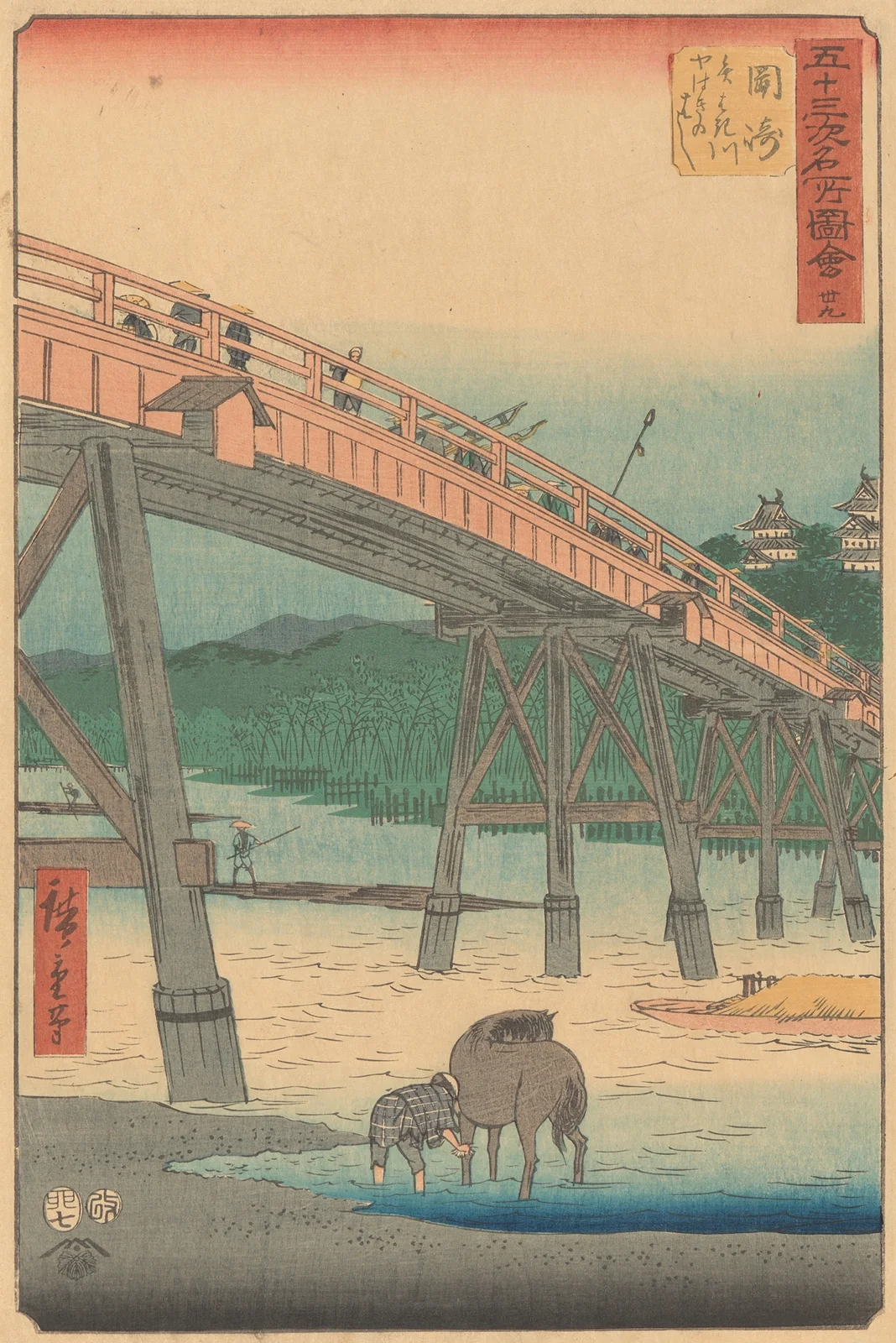 Okazaki av Utagawa Hiroshige