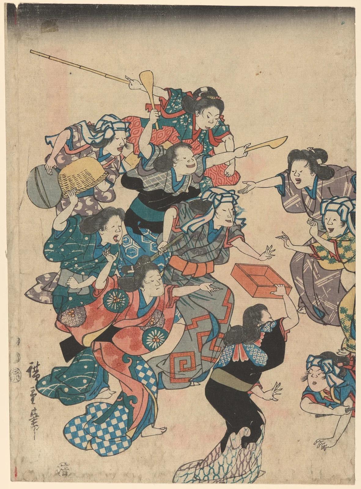 Servants’ Quarrel – nr 1 av Utagawa Hiroshige