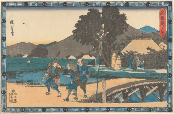 Three Ronin on Road av Utagawa Hiroshige
