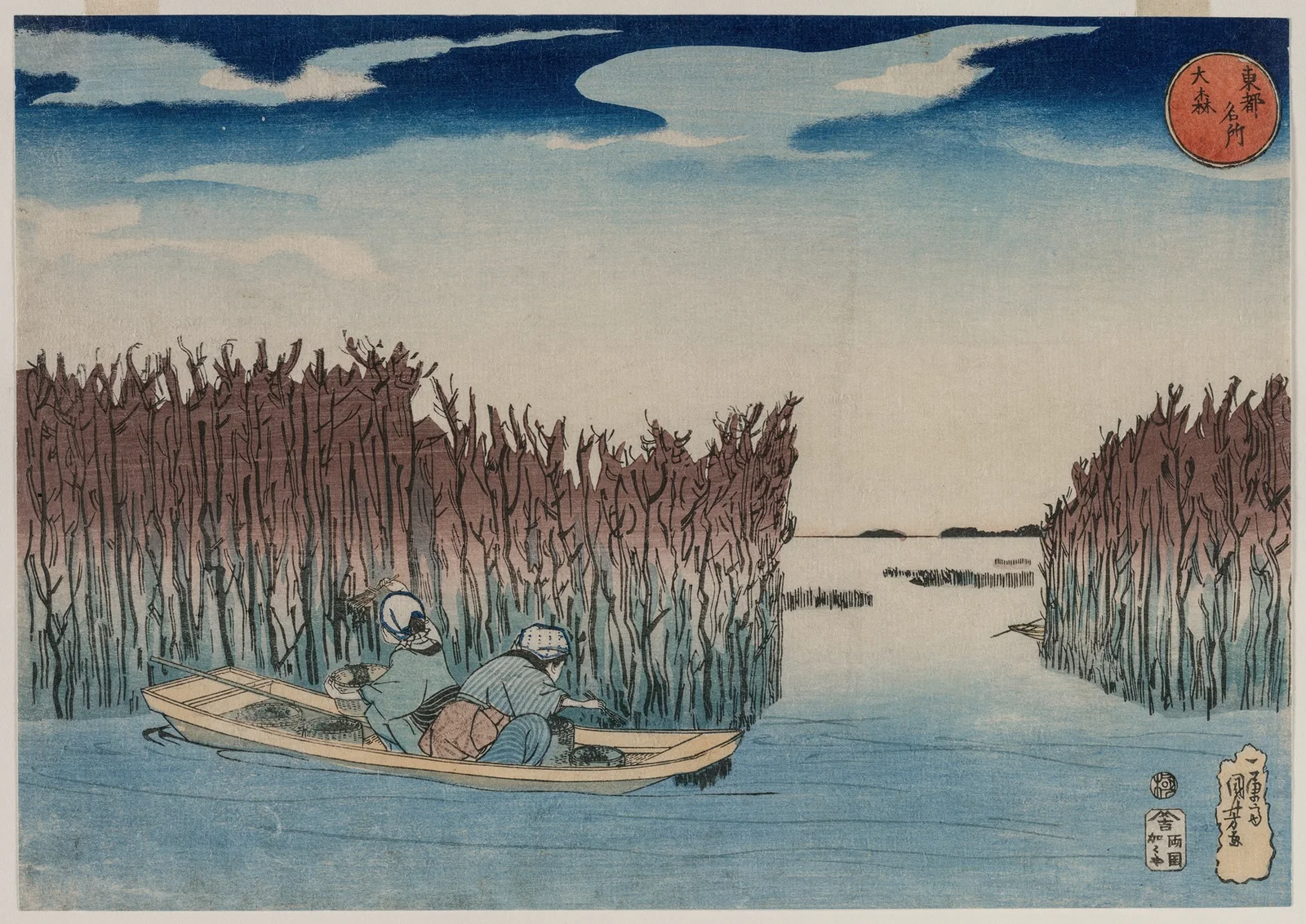 Ōmori av Utagawa Kuniyoshi