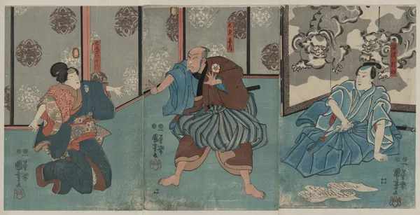 Tanizawa tanomo wakatō kihei iwafuji meshitsukai chiyo av Utagawa Kuniyoshi