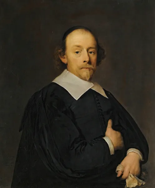 A Portrait Of A Man In Black av Cornelis Jonson van Ceulen