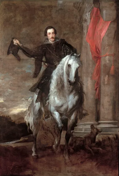 Anton Giulio Brignole-Sale On Horseback av Anthony van Dyck