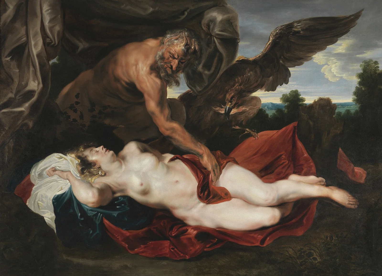 Jupiter and Antiope av Anthony van Dyck