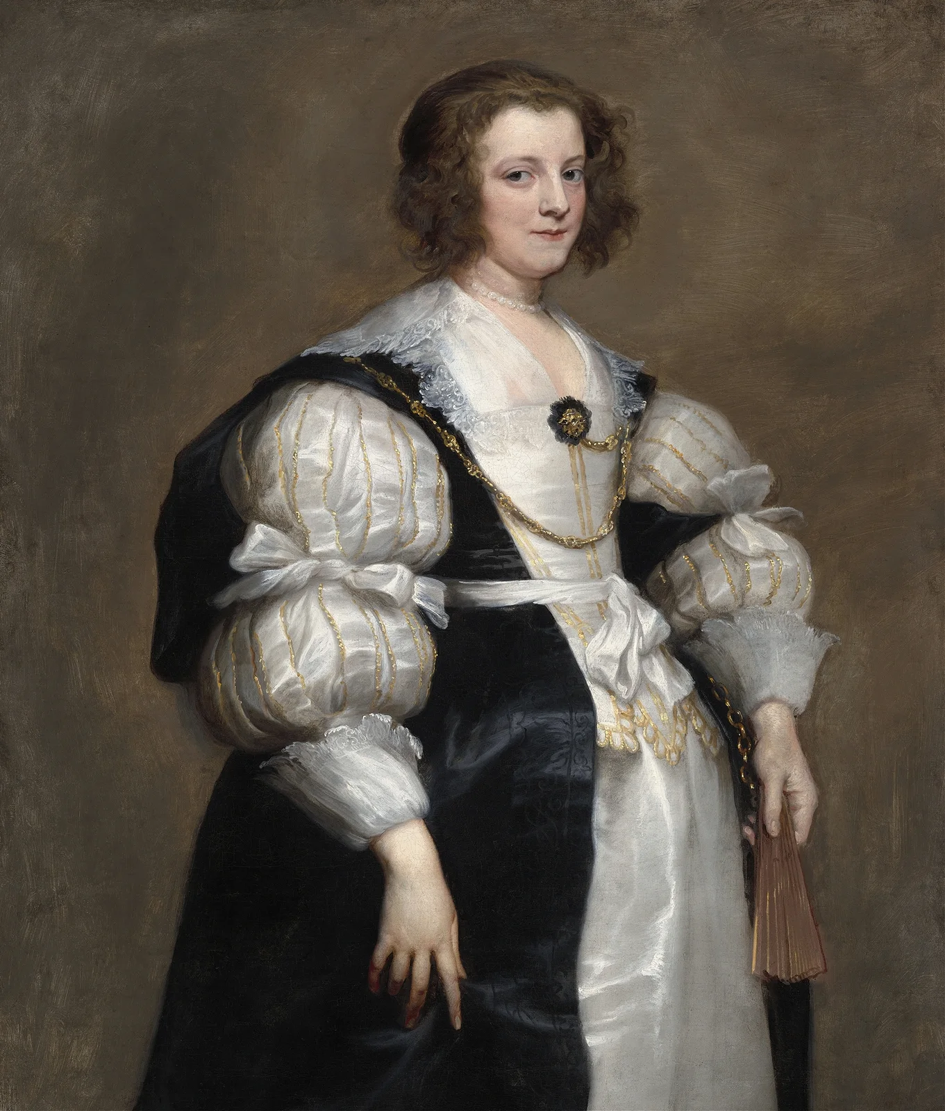 Lady with a Fan av Anthony van Dyck