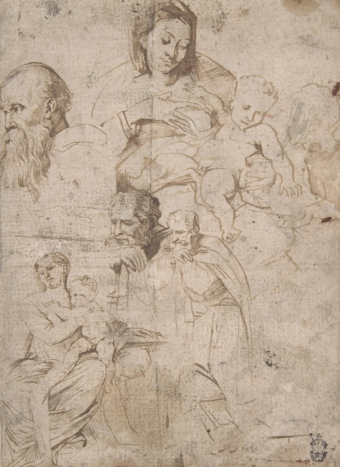 Sheet of Studies av Anthony van Dyck