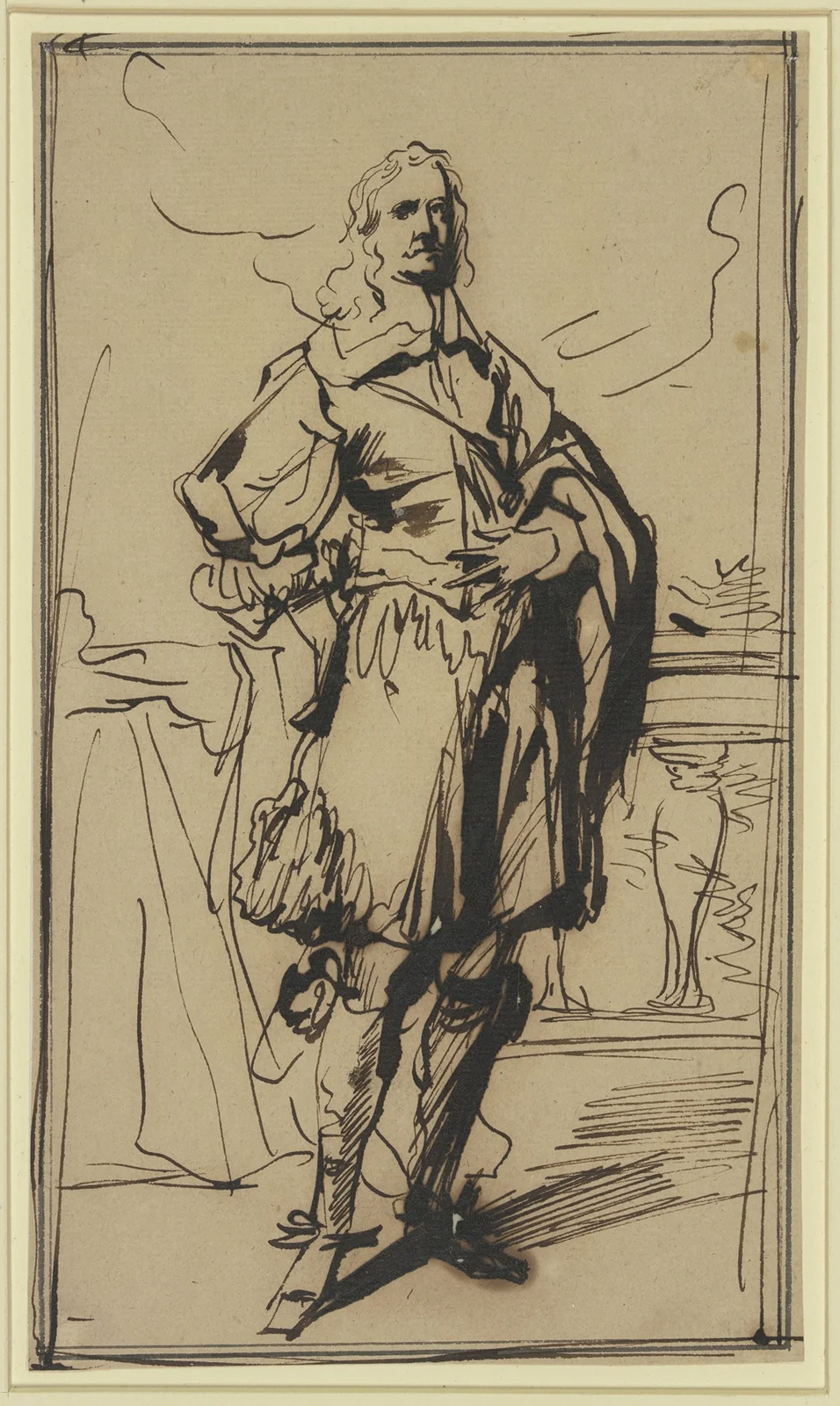 Studie zu einem Kavalierbildnis av Anthony van Dyck