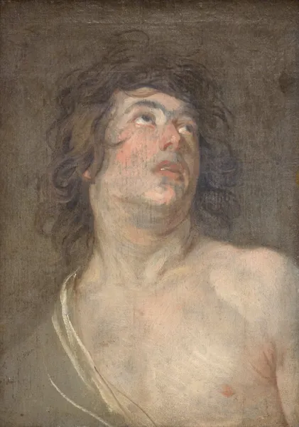 Study Head of a Young Man Looking Upwards. St Sebastian av Anthony van Dyck
