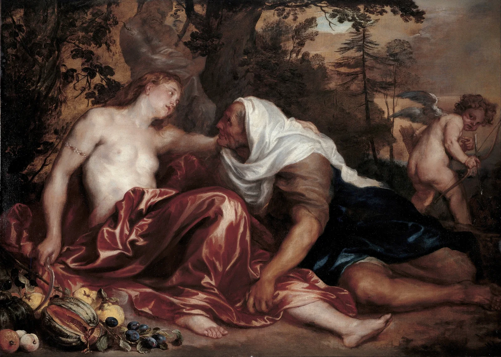 Vertumnus and Pomona av Anthony van Dyck