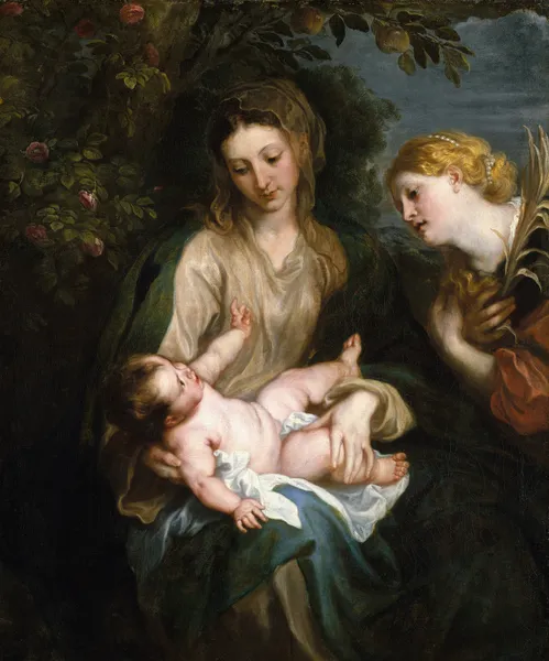Virgin and Child with Saint Catherine of Alexandria av Anthony van Dyck