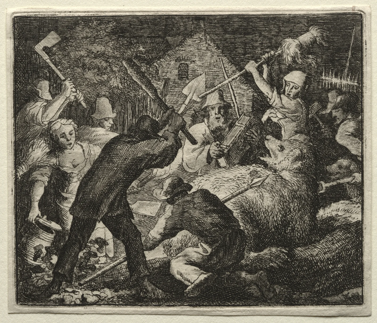 Peasants Attack the Bear av Allaert van Everdingen