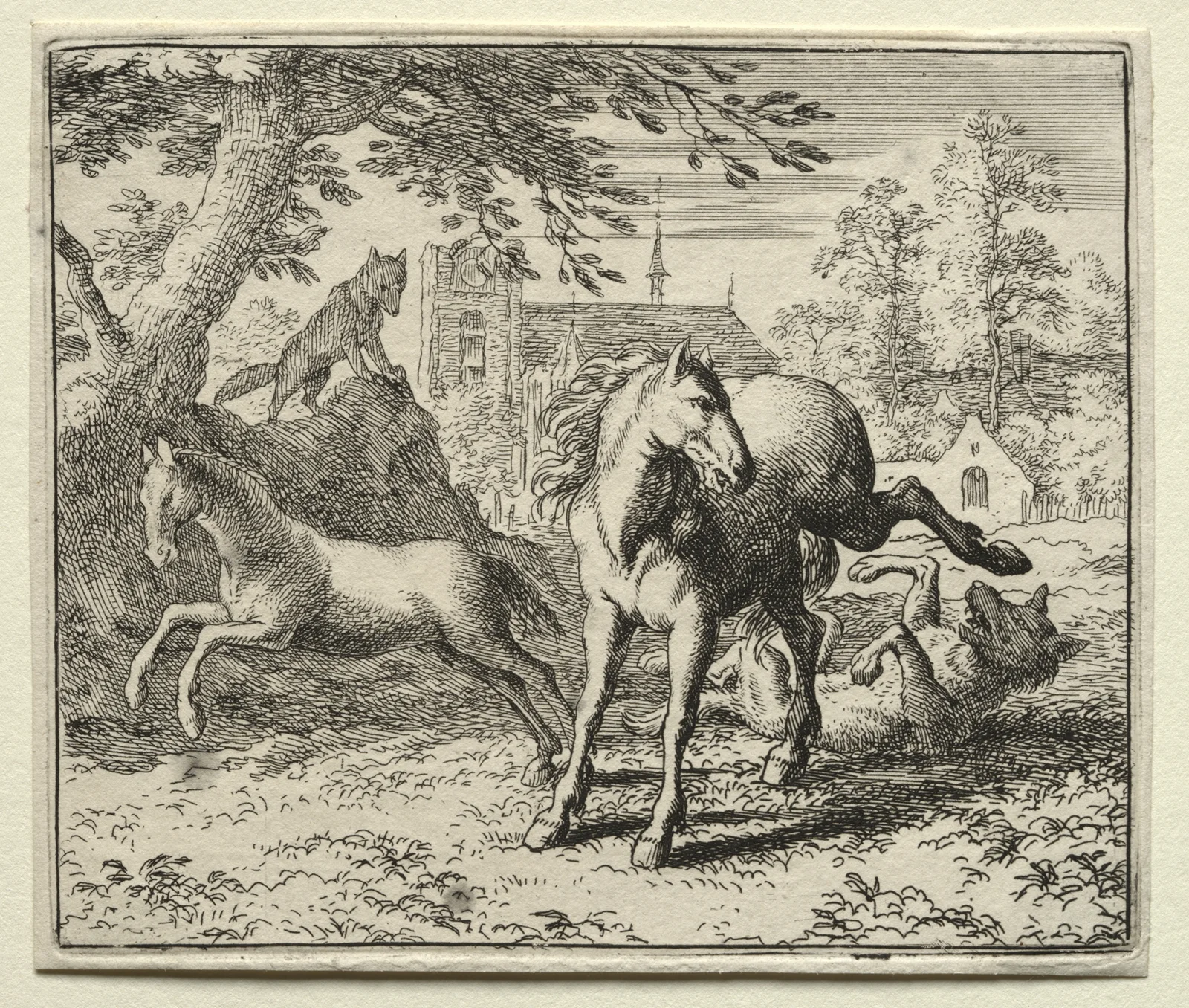 Reynard Tricks the Wolf av Allaert van Everdingen