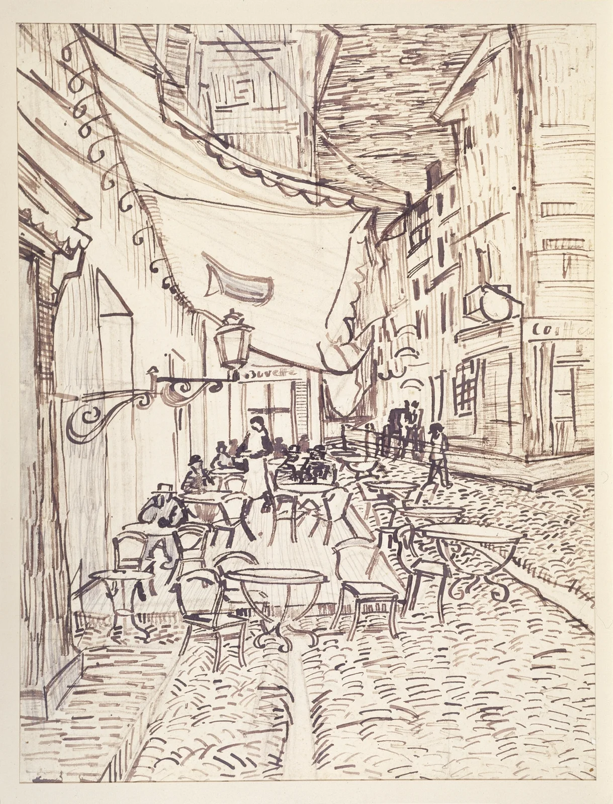 Kaféterrassen på kvällen av Vincent van Gogh