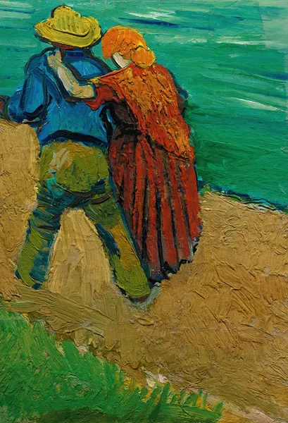 Eglogue En Provence – Un Couple D’amoureux av Vincent van Gogh