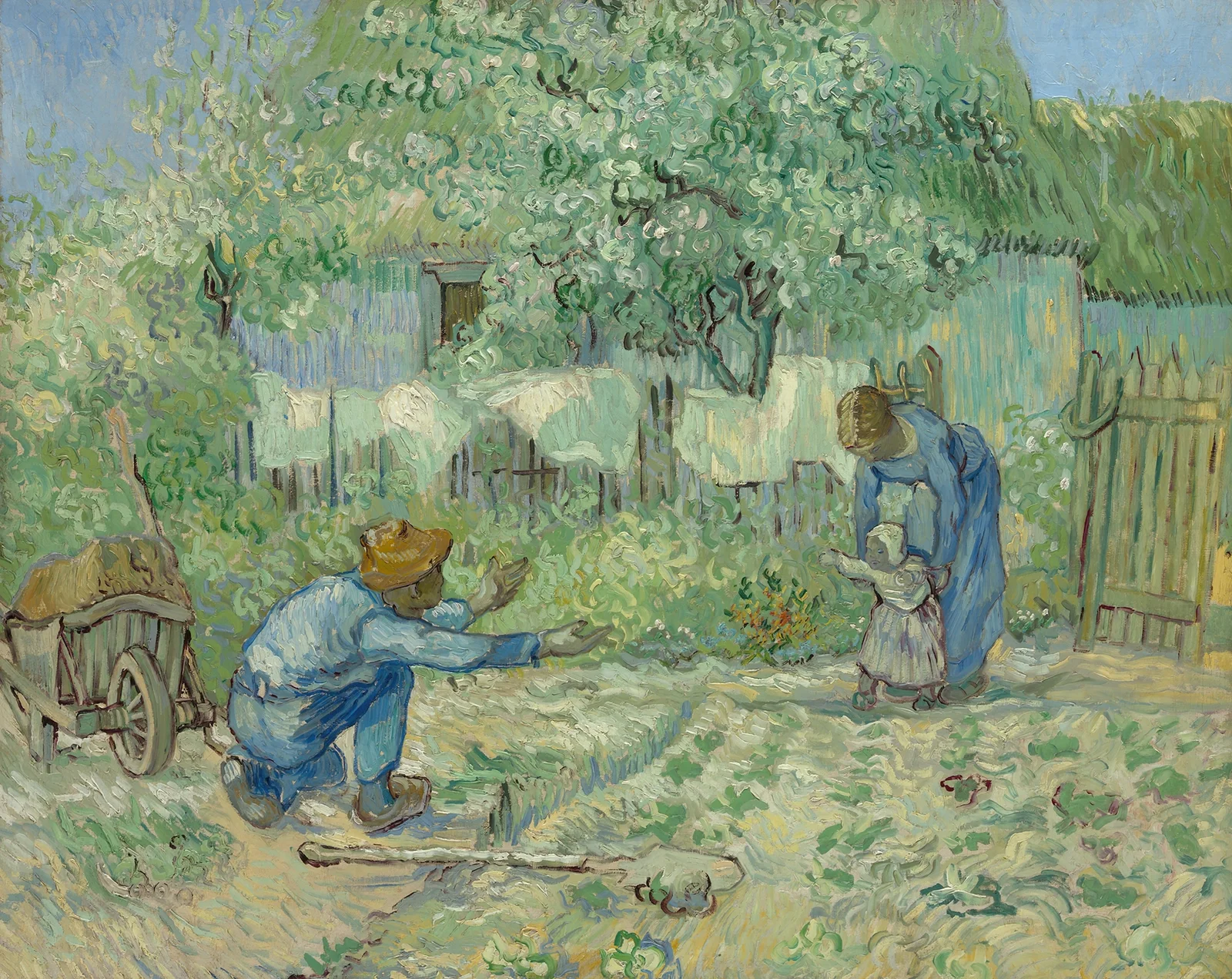 First Steps, after Millet av Vincent van Gogh