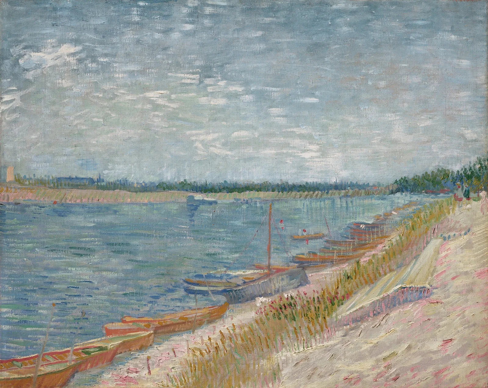 Les canots amarrés av Vincent van Gogh