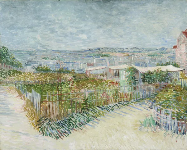 Montmartre; behind the Moulin de la Galette av Vincent van Gogh