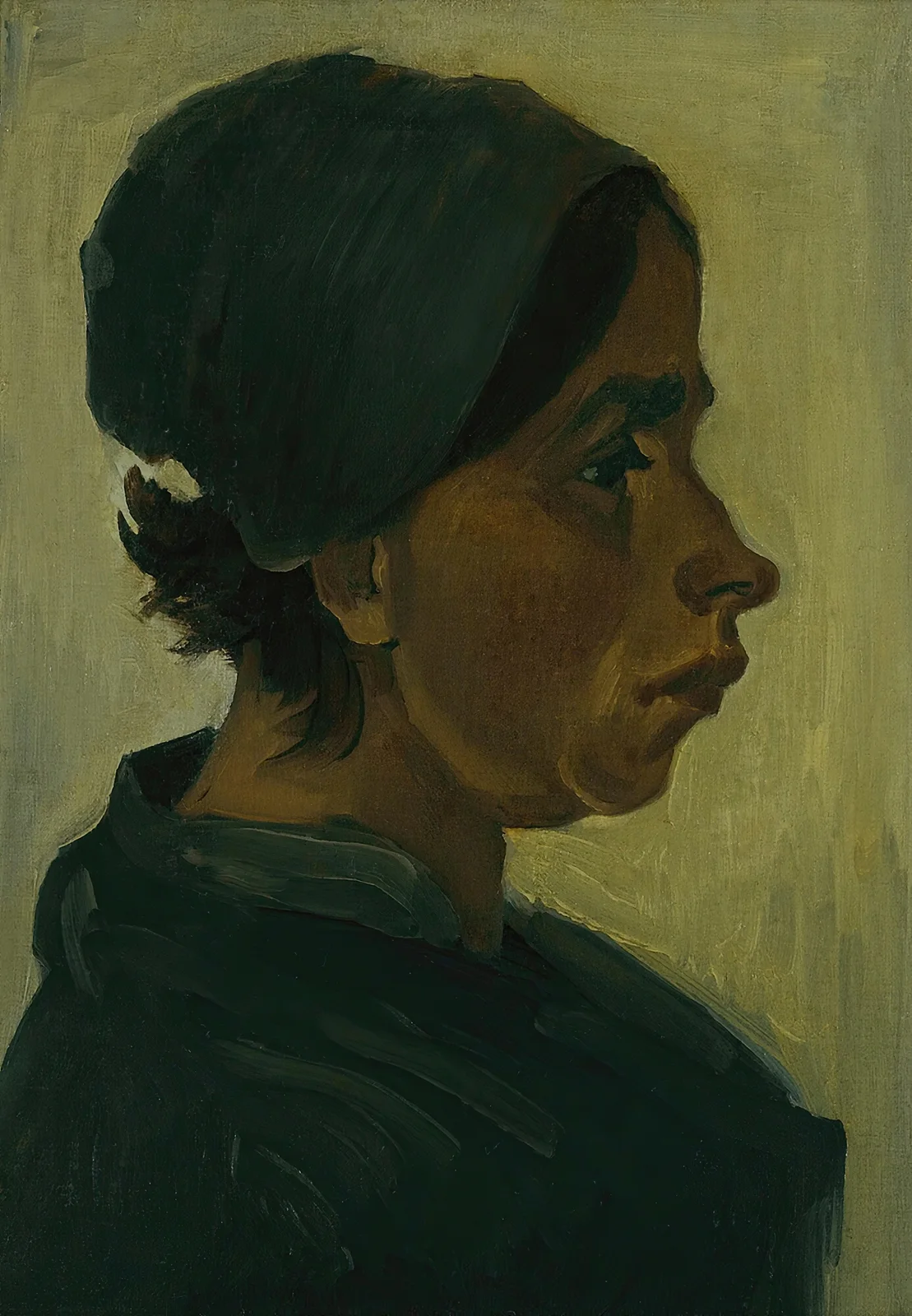 Peasant woman, head av Vincent van Gogh