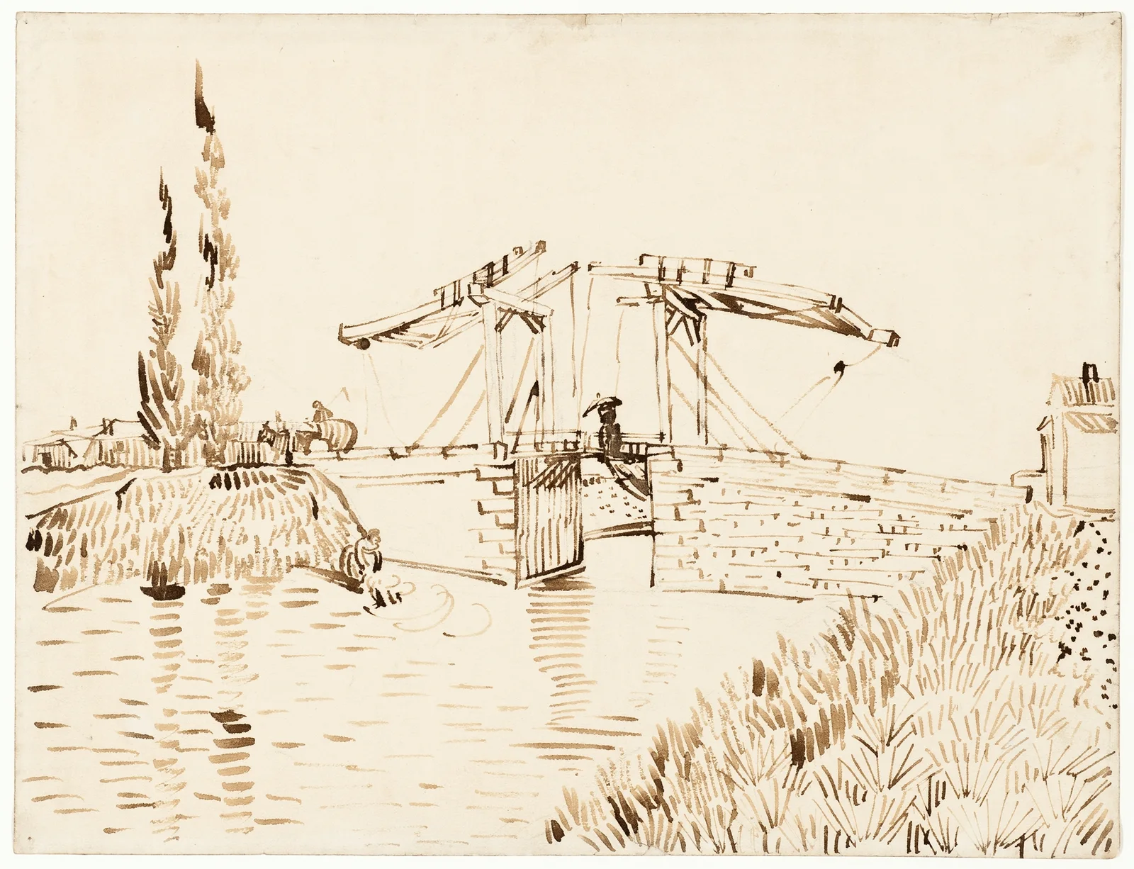 The Langlois Bridge av Vincent van Gogh