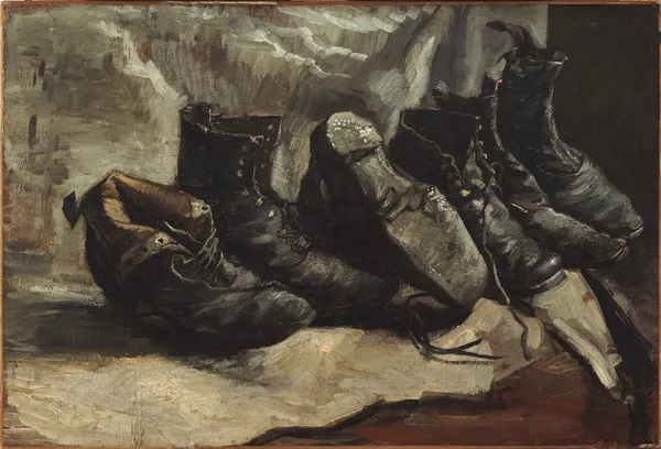 Three pairs of shoes av Vincent van Gogh