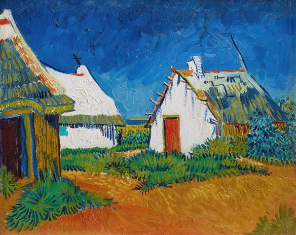 Three white cottages in Saintes-Maries av Vincent van Gogh
