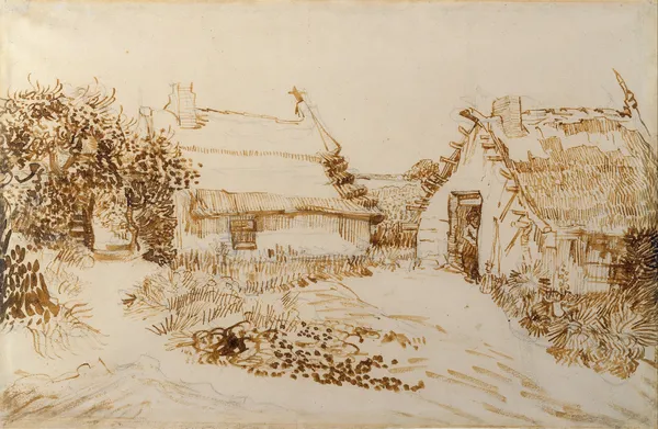 Two Cottages at Saintes-Maries-de-la-Mer av Vincent van Gogh