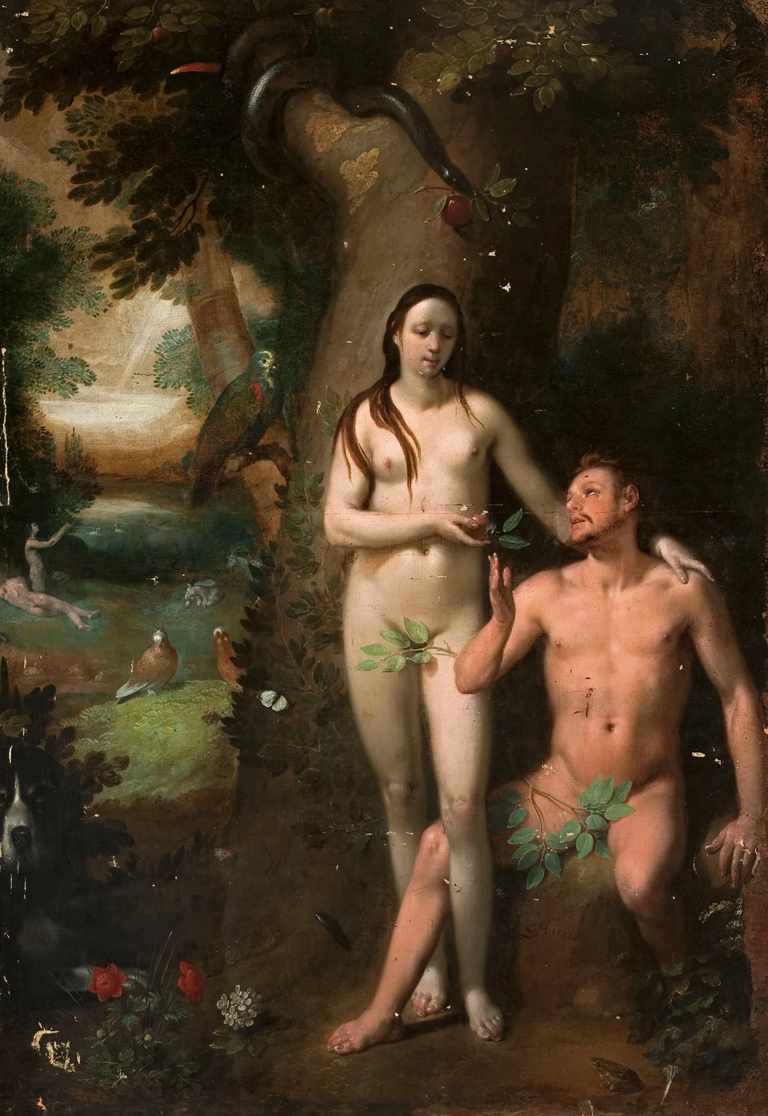 Adam and Eve av Cornelis Cornelisz Van Haarlem