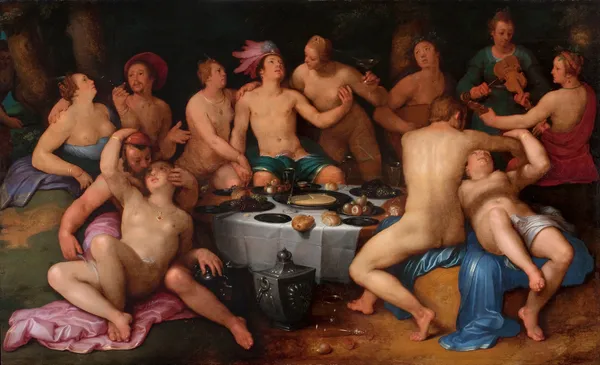 Feast of the prodigal son (Luke 15-11-13) av Cornelis Cornelisz Van Haarlem