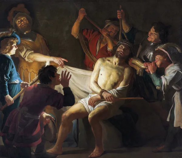 Christ Crowned with Thorns av Gerard van Honthorst