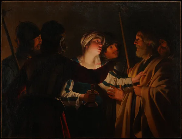 The Denial of St. Peter av Gerard van Honthorst