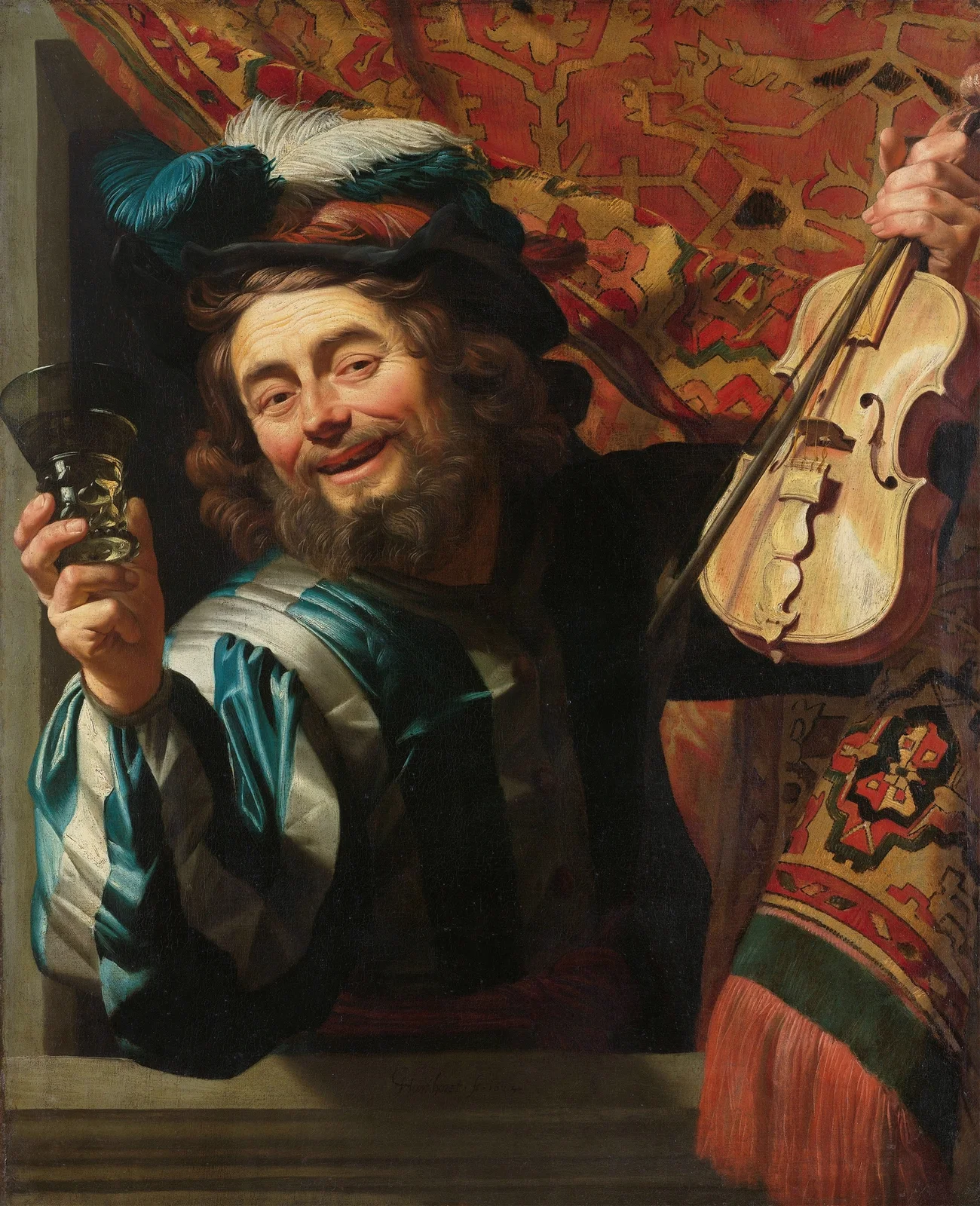 The Merry Fiddler av Gerard van Honthorst