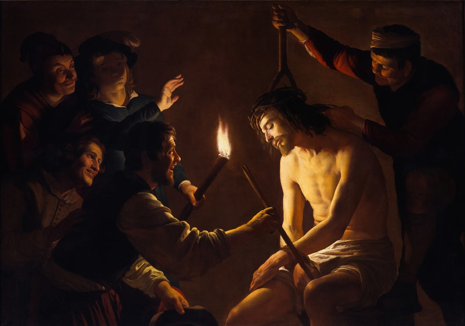 The Mocking of Christ av Gerard van Honthorst