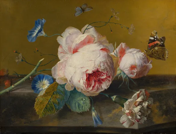 Flower Still Life av Jan van Huysum