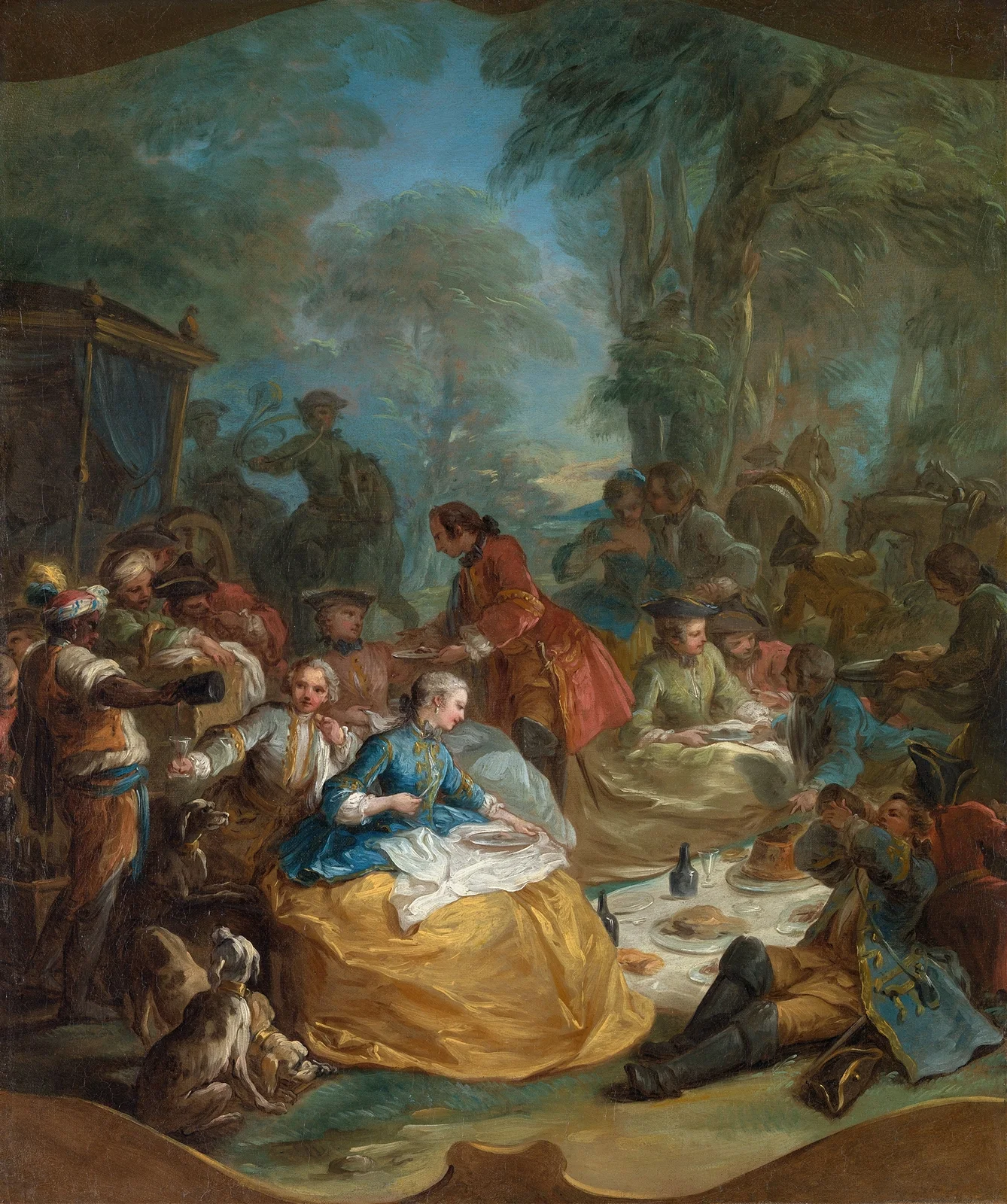 Halt of the Hunt av Charles-André van Loo