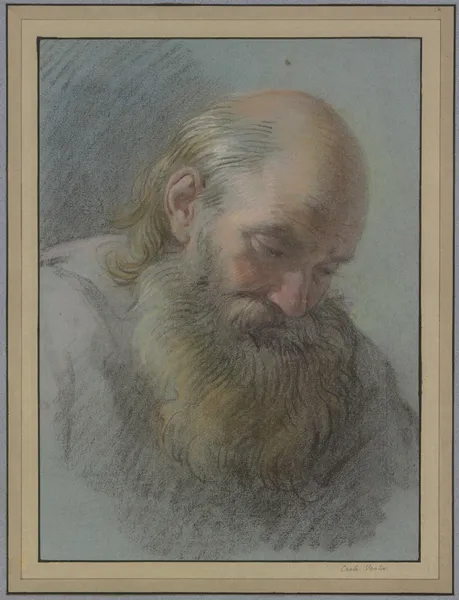 Kopf eines bärtigen alten Mannes av Charles-André van Loo