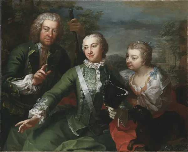 Carl Gustaf Tessin, Ulla Sparre af Sundby samt Brita Stina Sparre av Martin van Meytens