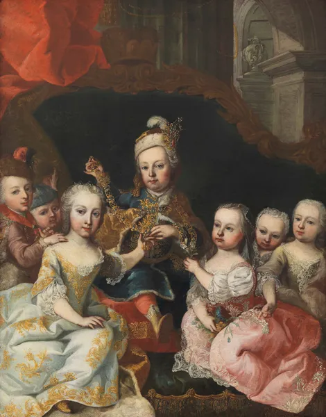 Josef II som kronprins med sex syskon av Martin van Meytens