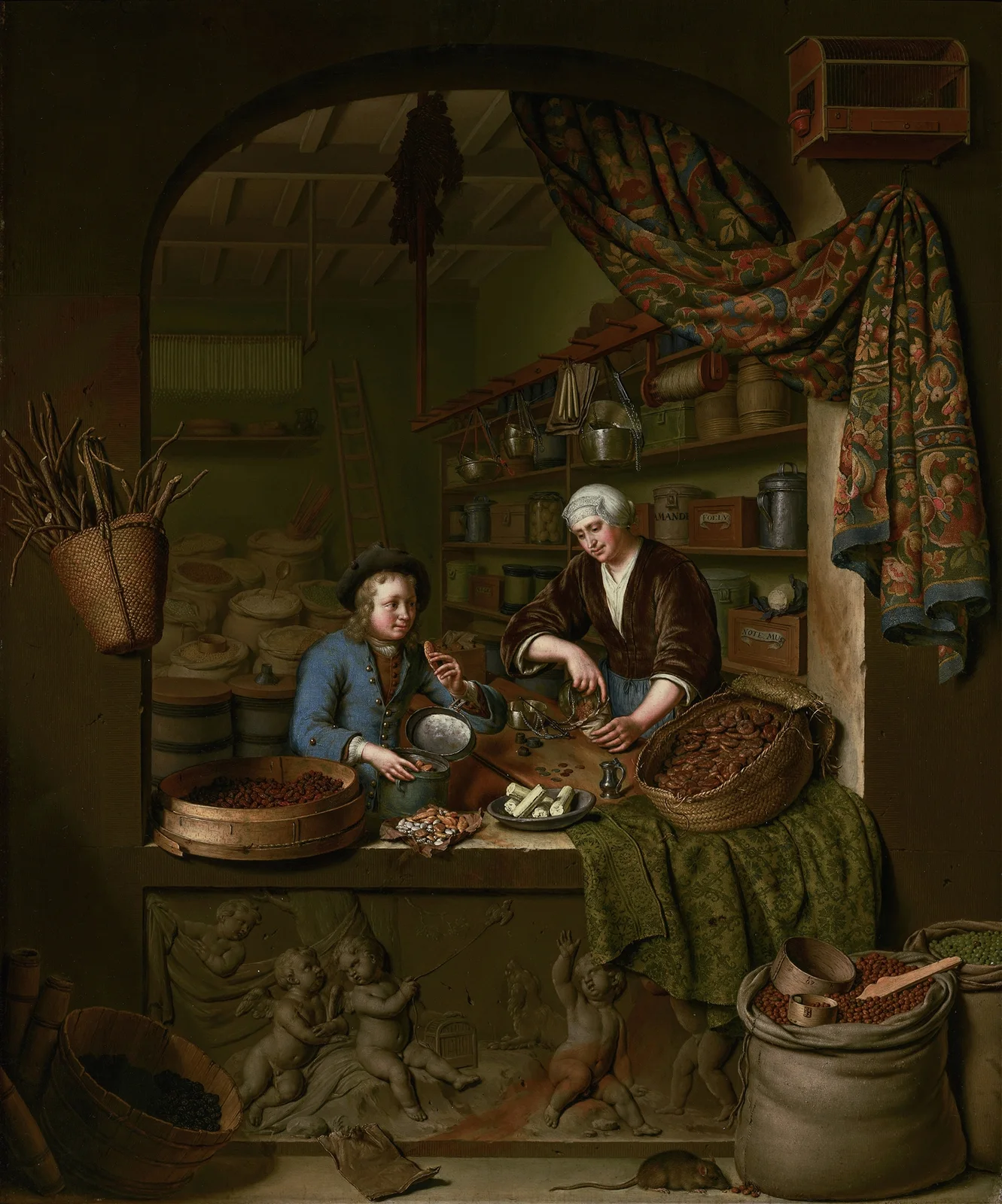 A Grocer’s Shop av Willem Van Mieris